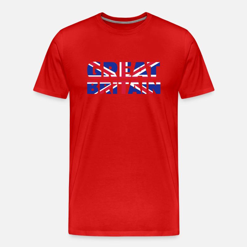 Großbritannien - Männer Premium Bio T-Shirt - Rot