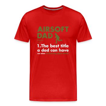 Sport Dad Definition Airsoft - Men's Premium Organic T-Shirt - red - Front - Damien (186cm)