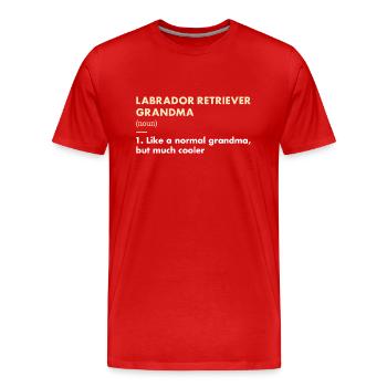 Labrador Retriever Grandma Definition - Men's Premium Organic T-Shirt - red - Front - Damien (186cm)