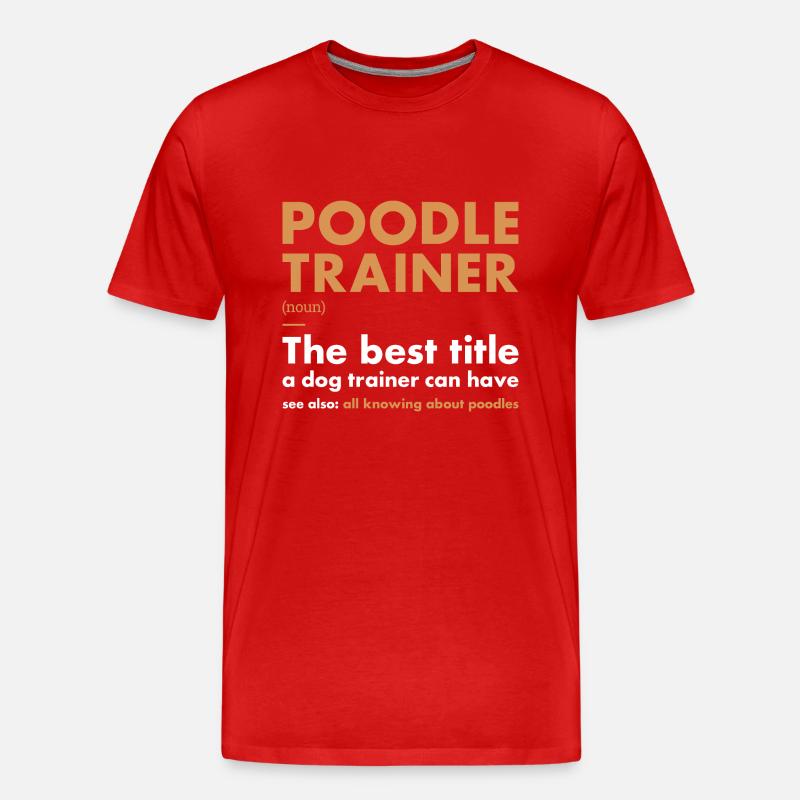 Poodle Trainer Definiton - Männer Premium Bio T-Shirt - Rot