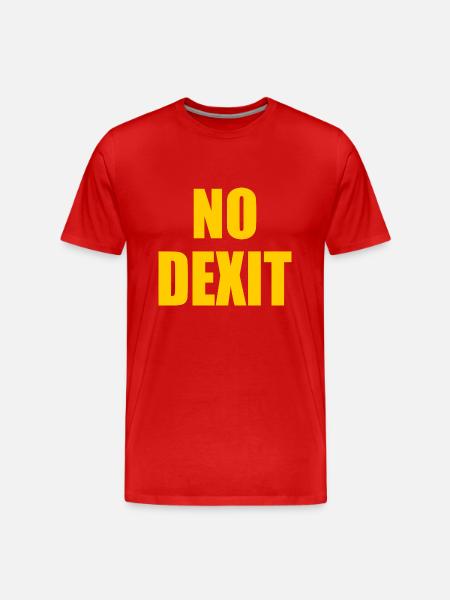No dexit - Männer Premium Bio T-Shirt - Rot