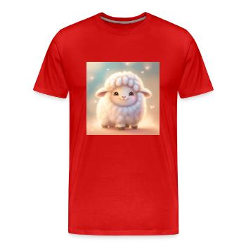 moutons moutons - T-shirt bio Premium Homme - rouge - Devant - Damien (186cm)