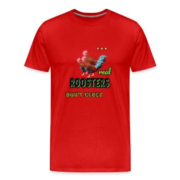 Real roosters - Men's Premium Organic T-Shirt - red - Front - Damien (186cm)