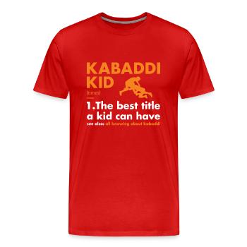 Sport Kid Definition Kabaddi - Men's Premium Organic T-Shirt - red - Front - Damien (186cm)