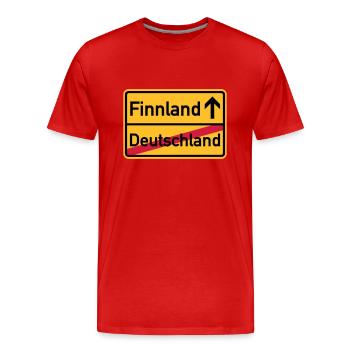 Finnland - Männer Premium Bio T-Shirt - Rot - Vorne - Damien (186cm)