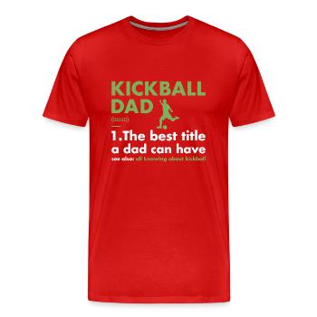 Sport Dad Définition Kickball - T-shirt bio Premium Homme - rouge - Devant - Damien (186cm)