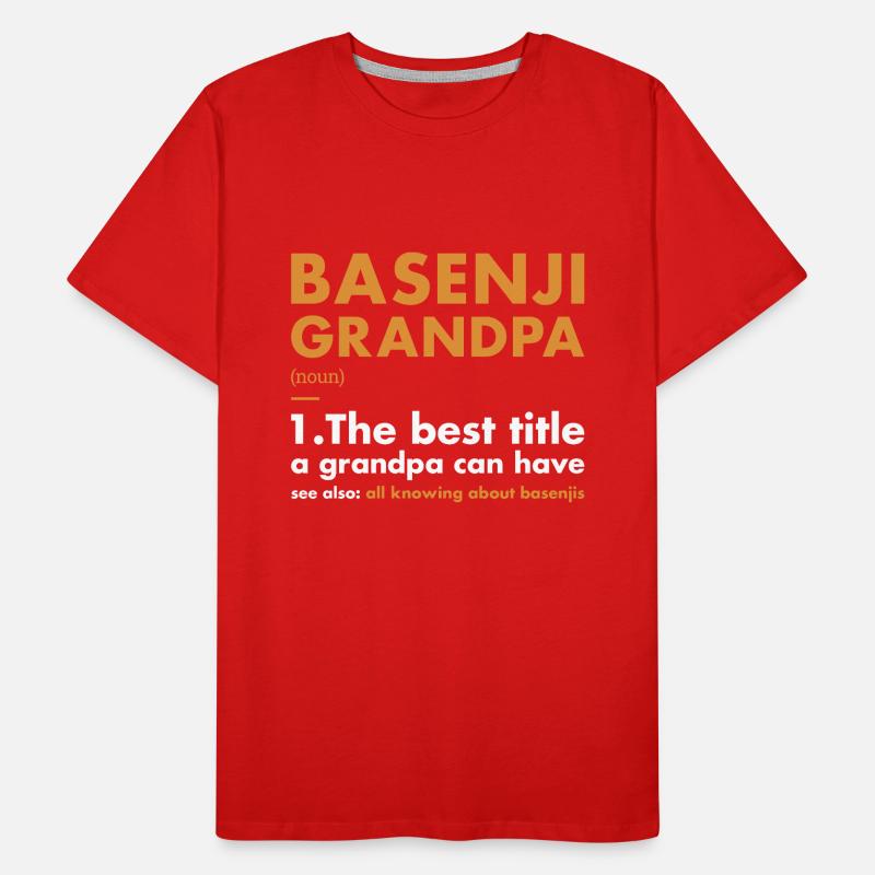 Dog Basenji Grandpa Definition Männer Premium Bio T-Shirt