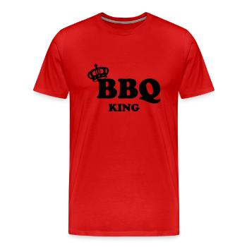 BBQ - Männer Premium Bio T-Shirt - Rot - Vorne - Damien (186cm)