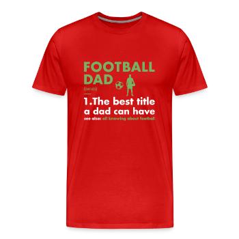 Sport Dad Définition Football - T-shirt bio Premium Homme - rouge - Devant - Damien (186cm)