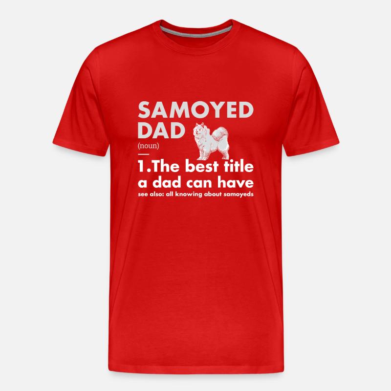 Samoyed Dad Definition - Männer Premium Bio T-Shirt - Rot