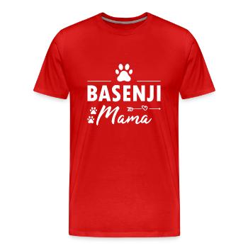 Dog Basenji Mama - Männer Premium Bio T-Shirt - Rot - Vorne - Damien (186cm)