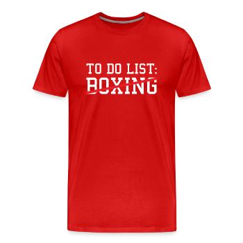 Sport To Do List Boxe - T-shirt bio Premium Homme - rouge - Devant - Damien (186cm)