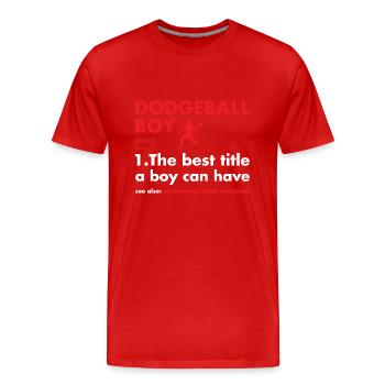 Sport Boy Définition Dodgeball - T-shirt bio Premium Homme - rouge - Devant - Damien (186cm)