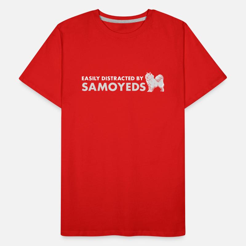 Facilement distrait par le Samoyède T-shirt bio Premium Homme