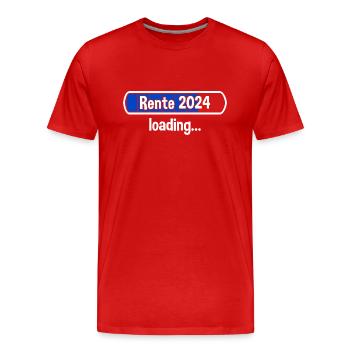 Rente 2024 Loading... Rente 2024 - Männer Premium Bio T-Shirt - Rot - Vorne - Damien (186cm)