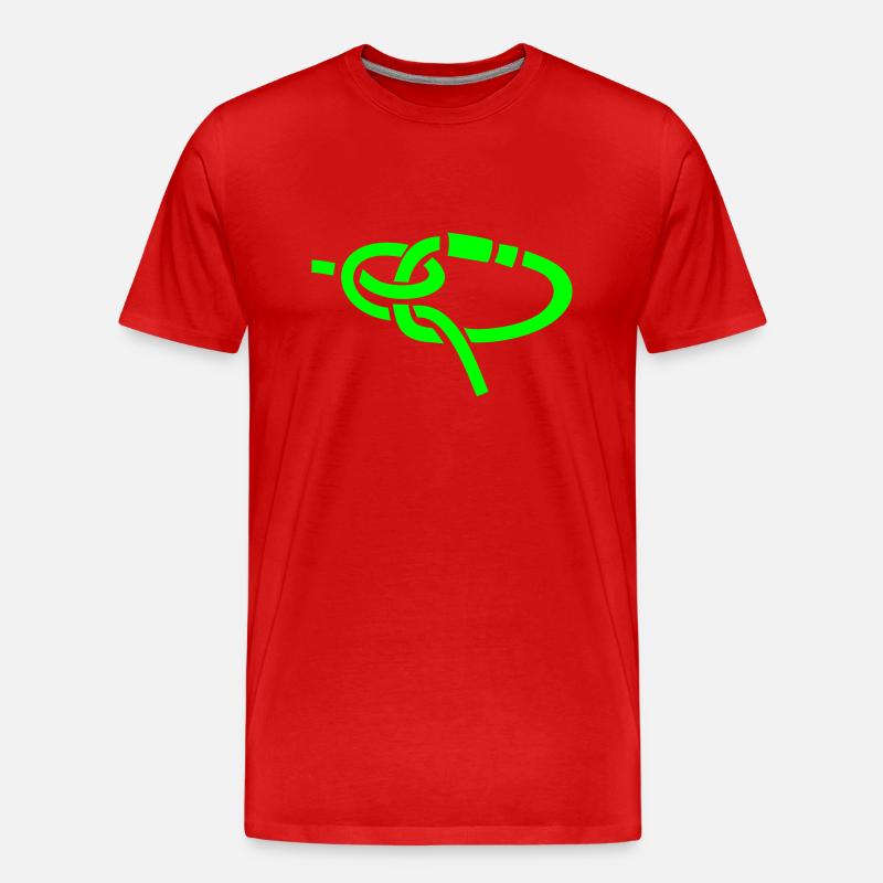 Karabiner - Männer Premium Bio T-Shirt - Rot