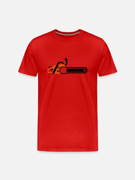 Chainsaw - Men's Premium Organic T-Shirt - red