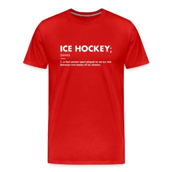 Sport Definition Ice Hockey - Men's Premium Organic T-Shirt - red - Front - Damien (186cm)