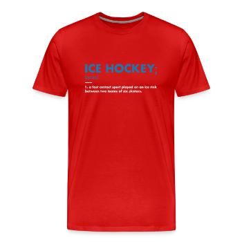 Sport Definition Ice Hockey - Männer Premium Bio T-Shirt - Rot - Vorne - Damien (186cm)