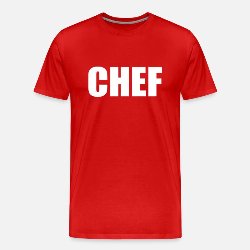 Chef - Männer Premium Bio T-Shirt - Rot