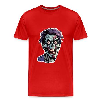 Zombi - T-shirt bio Premium Homme - rouge - Devant - Damien (186cm)