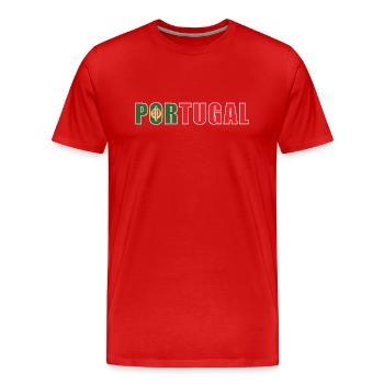 Portugal Rugby - Men's Premium Organic T-Shirt - red - Front - Damien (186cm)