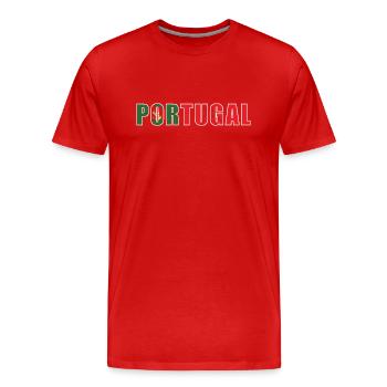Portugal Rugby - Men's Premium Organic T-Shirt - red - Front - Damien (186cm)