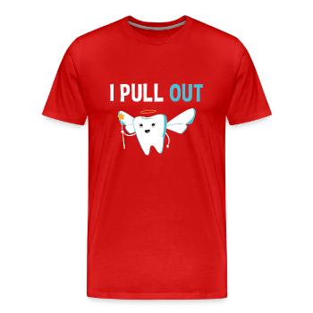 Hygiéniste Je Retire Assistant Dentaire - T-shirt bio Premium Homme - rouge - Devant - Damien (186cm)
