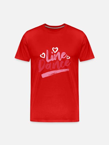 Linedance Linedancing Country Fan - Gift - Men's Premium Organic T-Shirt - red