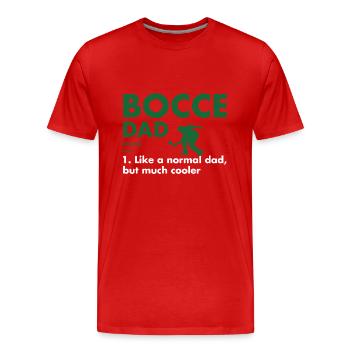 Sport Dad Définition Bocce - T-shirt bio Premium Homme - rouge - Devant - Damien (186cm)