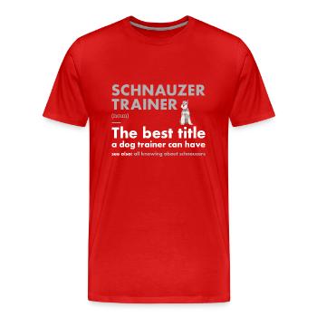Schnauzer Trainer Definiton - T-shirt bio Premium Homme - rouge - Devant - Damien (186cm)