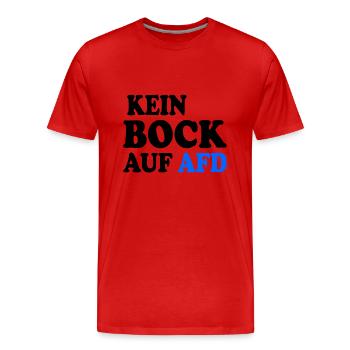 kein bock auf afd - Männer Premium Bio T-Shirt - Rot - Vorne - Damien (186cm)