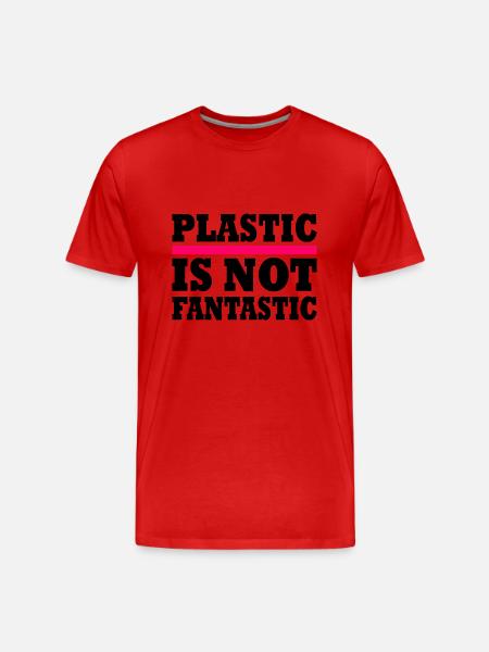 Plastic is not fantastic - Men's Premium Organic T-Shirt - red