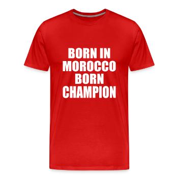 Marokko - born in morocco born champion - Männer Premium Bio T-Shirt - Rot - Vorne - Damien (186cm)
