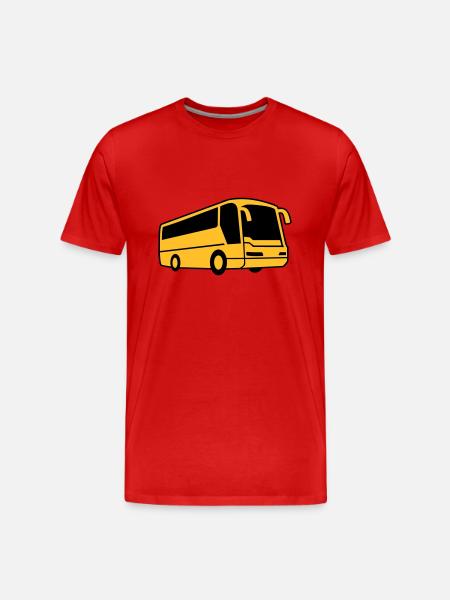 Bus - Men's Premium Organic T-Shirt - red