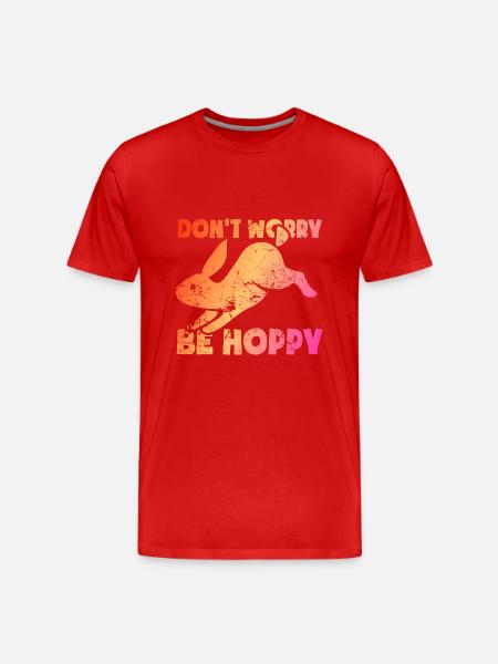 Don't worry be hoppy - Men's Premium Organic T-Shirt - red