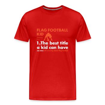 Sport Kid Définition Flag Football - T-shirt bio Premium Homme - rouge - Devant - Damien (186cm)
