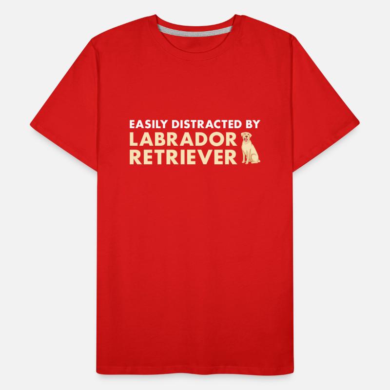 Easily Distracted By Labrador Retriever Männer Premium Bio T-Shirt