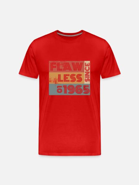 60th Birthday Flawless since 01/1965 - Men's Premium Organic T-Shirt - red