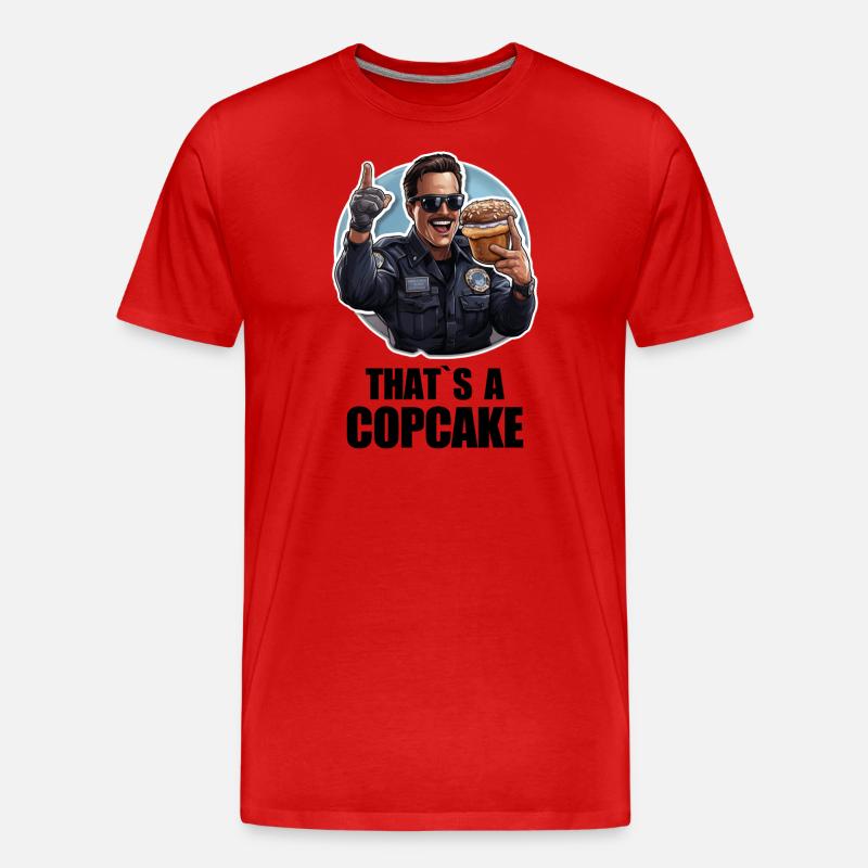 That´s a COPCAKE - Männer Premium Bio T-Shirt - Rot