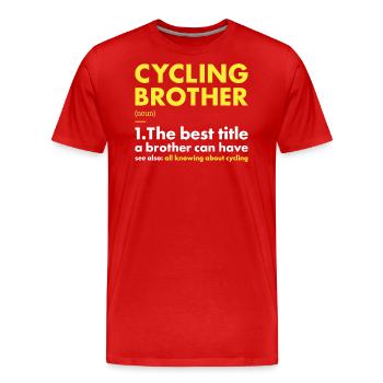 Sport Frère Cyclisme - T-shirt bio Premium Homme - rouge - Devant - Damien (186cm)