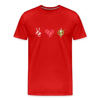 Kayaker Peace Love Kayaking - Men's Premium Organic T-Shirt - red - Front - Damien (186cm)