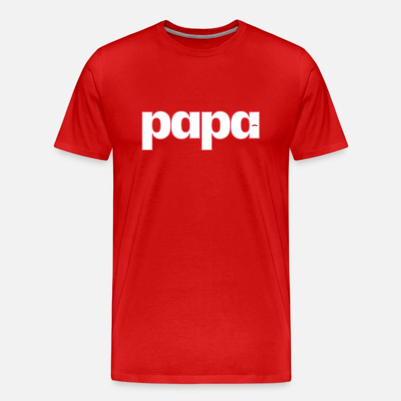PAPA - Männer Premium Bio T-Shirt - Rot