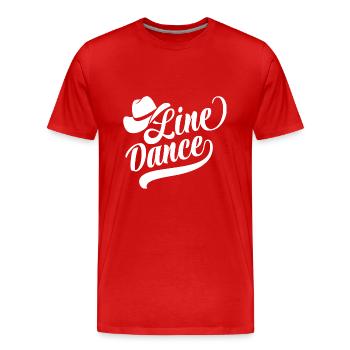 Linedance Fan - Linedancing Country Fan - Geschenk - Männer Premium Bio T-Shirt - Rot - Vorne - Damien (186cm)