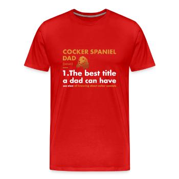 Dog Corgi Dad Definition - Men's Premium Organic T-Shirt - red - Front - Damien (186cm)