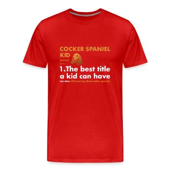 Définition de Dog Corgi Kid - T-shirt bio Premium Homme - rouge - Devant - Damien (186cm)