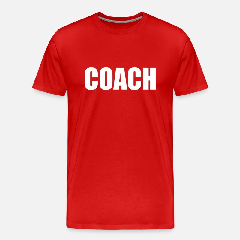 COACH - Männer Premium Bio T-Shirt - Rot