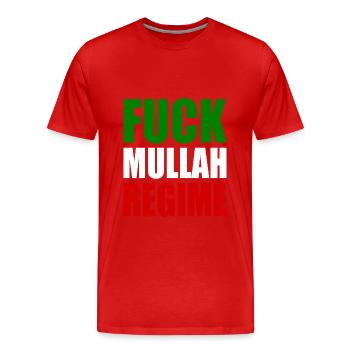 Fuck mullah regime iran - Männer Premium Bio T-Shirt - Rot - Vorne - Damien (186cm)