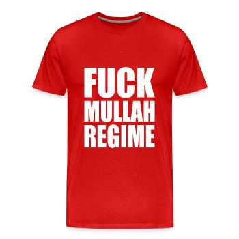Fuck mullah regime iran - Männer Premium Bio T-Shirt - Rot - Vorne - Damien (186cm)