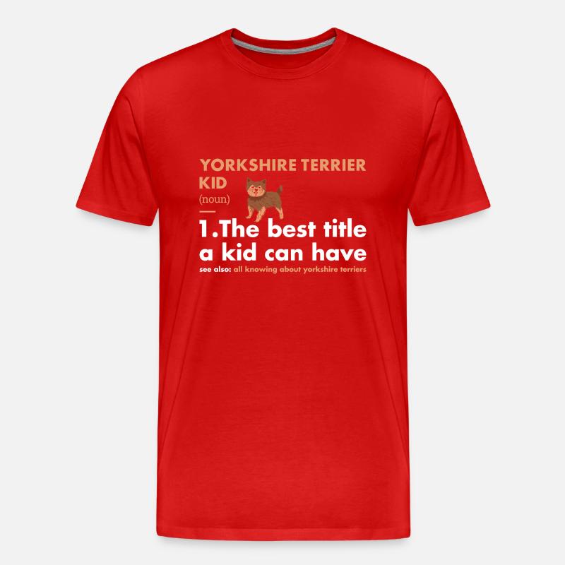 Yorkshire Terrier Kid Definition - Männer Premium Bio T-Shirt - Rot